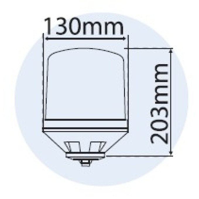 Girofar Static 12V pentru Aeroporturi - Fixare in 1 punct